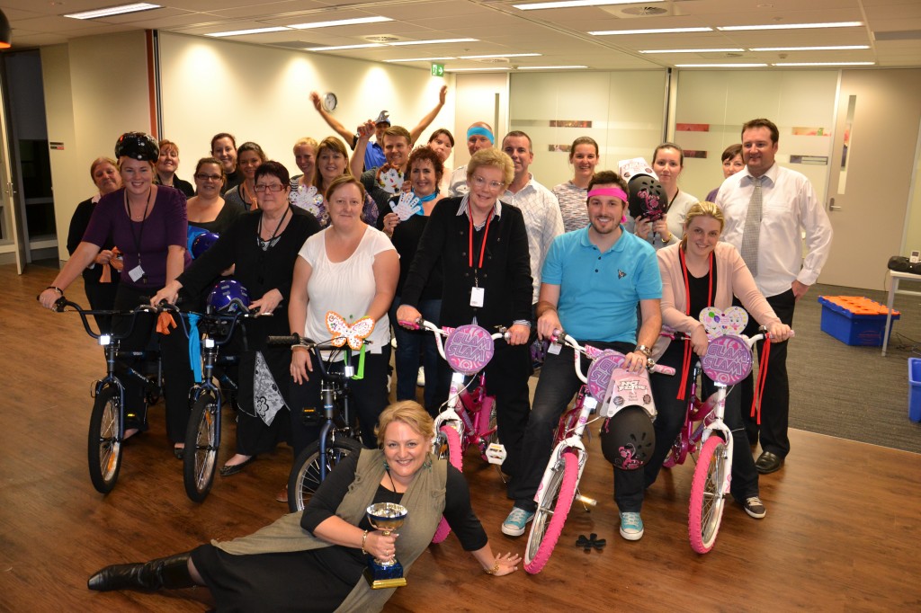 Team Building Bikes for Kids Charity Barnardos and leading groups by corporate leaders in Newcastle to Sydney staff training events.
