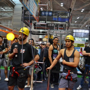 MC Musashi ladder climb Sydney Expo bushsports unique exhibitions and displays