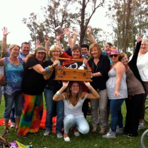 Hunter Valley treasure hunting Team Building fun treasure hunt activities reap rewards by locating and opening the treasure chest bounty!
