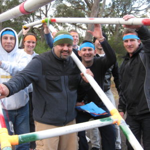 team construct bridge building team building