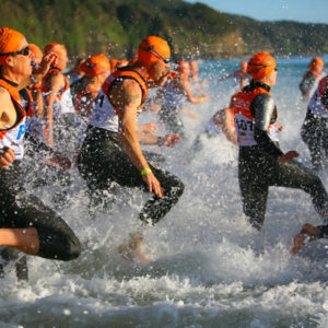 bushsports eco challenge warrior into the surf beach swim