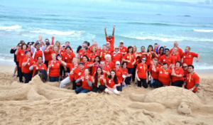 Beach activities for corporate groups team building fun around Sydney on Bondi Beach, Coogee Beach and Manly Beach